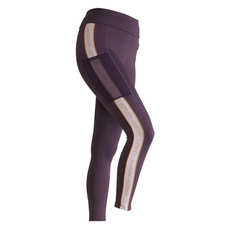 Aubrion Team Shield Riding Tights - Grey
